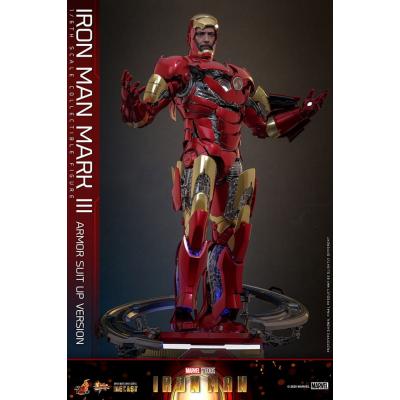 Iron Man Figura Movie Masterpiece Diecast 1/6 Iron Man Mark III (Armor Suit Up Version) 32 cm