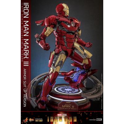 Iron Man Figura Movie Masterpiece Diecast 1/6 Iron Man Mark III (Armor Suit Up Version) 32 cm