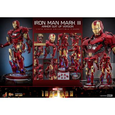 Iron Man Figura Movie Masterpiece Diecast 1/6 Iron Man Mark III (Armor Suit Up Version) 32 cm