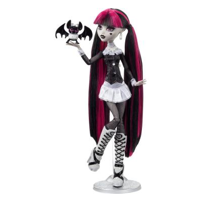 Monster High Muñeca Reel Drama Draculaura en Blanco y Negro