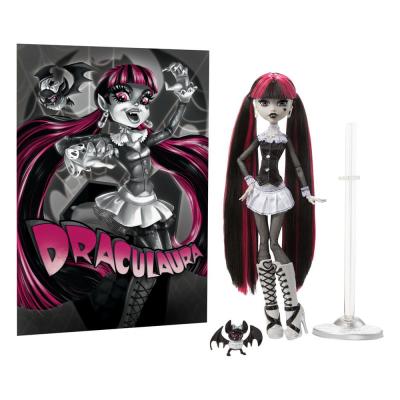 Monster High Muñeca Reel Drama Draculaura en Blanco y Negro