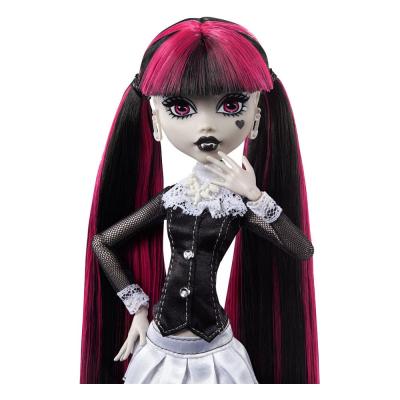 Monster High Muñeca Reel Drama Draculaura en Blanco y Negro